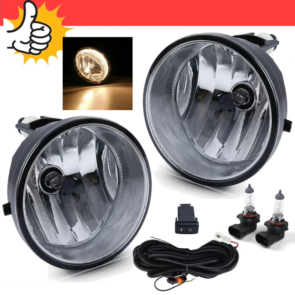 Par de luces antiniebla para Toyota Tacoma 2005-2011 2007-2013 Tundra lámpara con bombillas cableado Foto 2 de 4