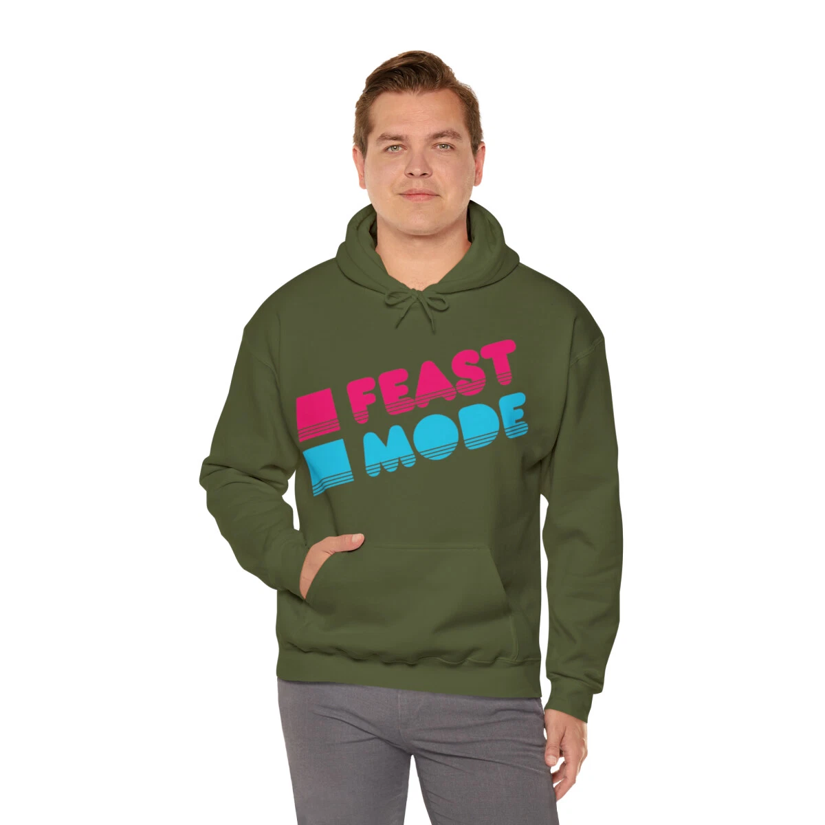 Retro Feast Mode Thanksgiving Graphic Hoodie