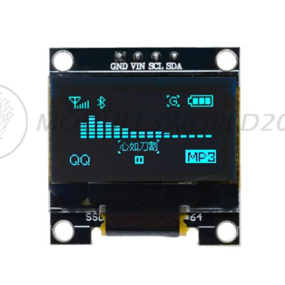 0.96'' 128X64 Blue OLED I2c IIC Serial LED LCD Display Module for Arduino