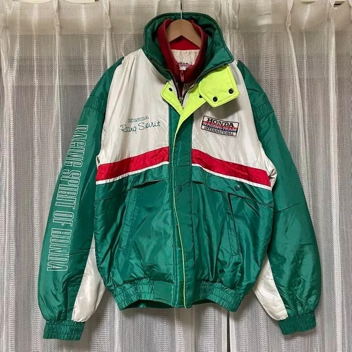 Vintage Honda International Racing Team Jacket Size LL Green White | eBay