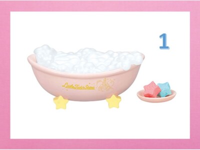 Set Re-Ment Sanrio Little Twin Stars "Bath Time" – Les 8 Figurines Complètes, Boîte Originale