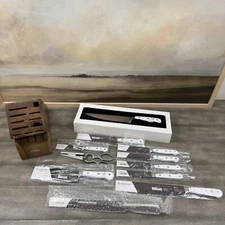 Williams Sonoma Wüsthof Classic Knife Block Set/12 White Acacia Wood Knife Block