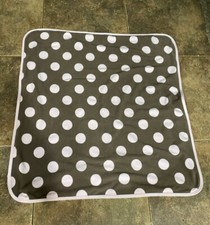Carters Just One You Brown With Pink Polka Dot Baby Blanket Trim Security 30x40