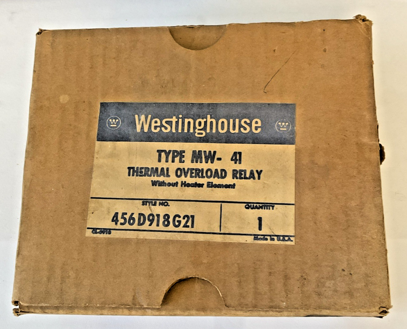 WESTINGHOUSE TYPE MW-41 THERMAL OVERLOAD RELAY 456D918G21