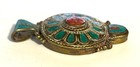 Vintage Tibetan Pendant with Turquoise & Coral — photo 4