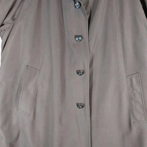Bill Blass Vintage 90s Trench Coat Men 48 Reg Belted Zip Out Liner Rain Overcoat image 5