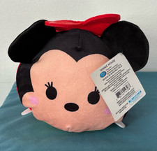Disney Minnie Mouse Tsum Tsum Plush Toy with Red Polka Dot Bow
