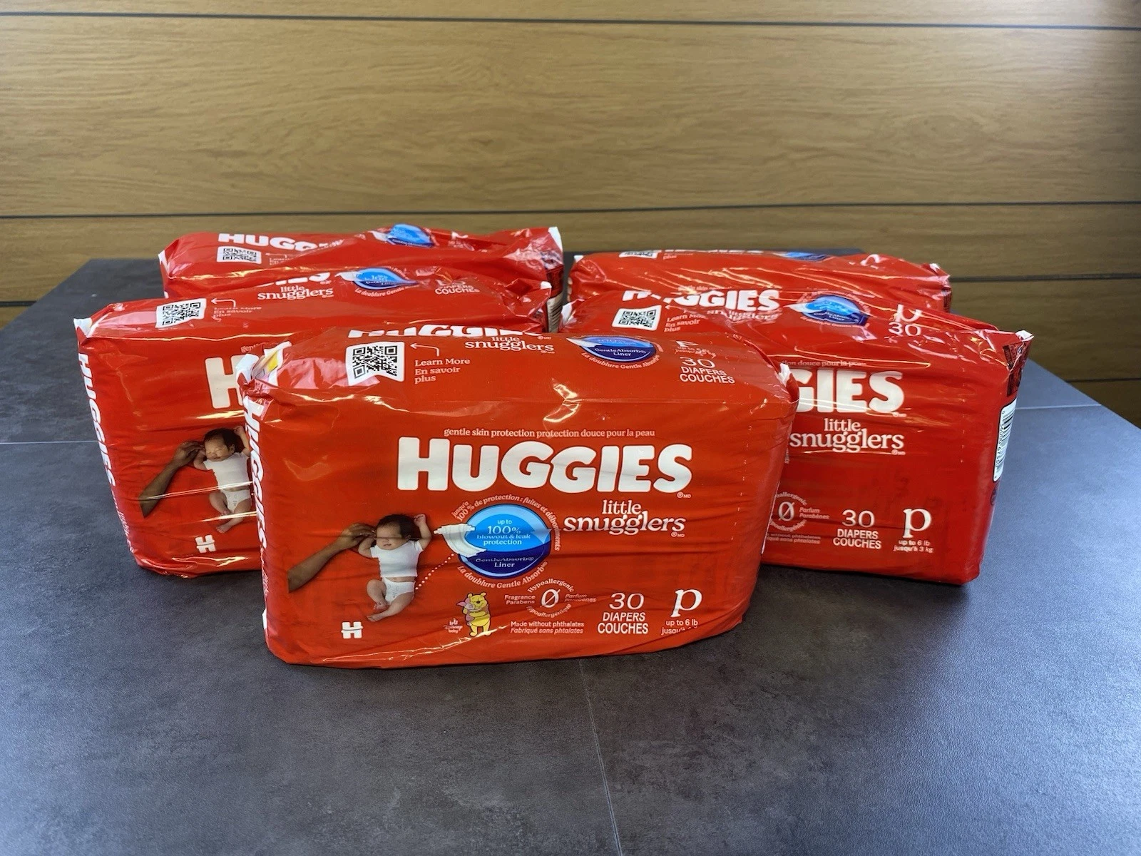 150 Count (5 packs of 30) Huggies Little Snugglers Preemies -NEW