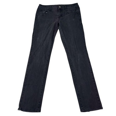 American Eagle Jeans Womens 8 Gray Stretch Straight Leg Denim Pants Casual