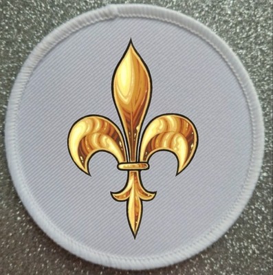 3 Zoll Fleur De Lis Fleur De Lys Bügelbild/Aufnähen Patch Abzeichen 