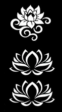3 Pack Lotus Flowers Color Options Vinyl Decal Car Window Laptop Tablet Notebook