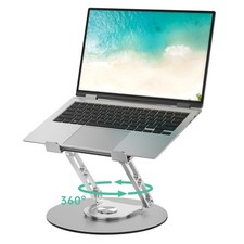 Laptop Stand for Desk Adjustable Computer Stand with 360 Rotating Base Ergono...