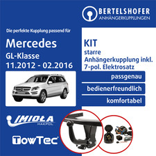 F&uuml;r MERCEDES GL-Klasse Typ X166 11.2012-02.2016 AHK starr +7pol spez. E-Satz TOP