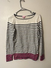 Lilly Pulitzer Maria Boatneck Striped Sweater Size Large