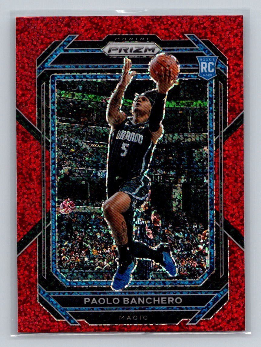 Paolo Banchero 2022-23 Panini Prizm Rookie Red Sparkle SSP #249 Basketball