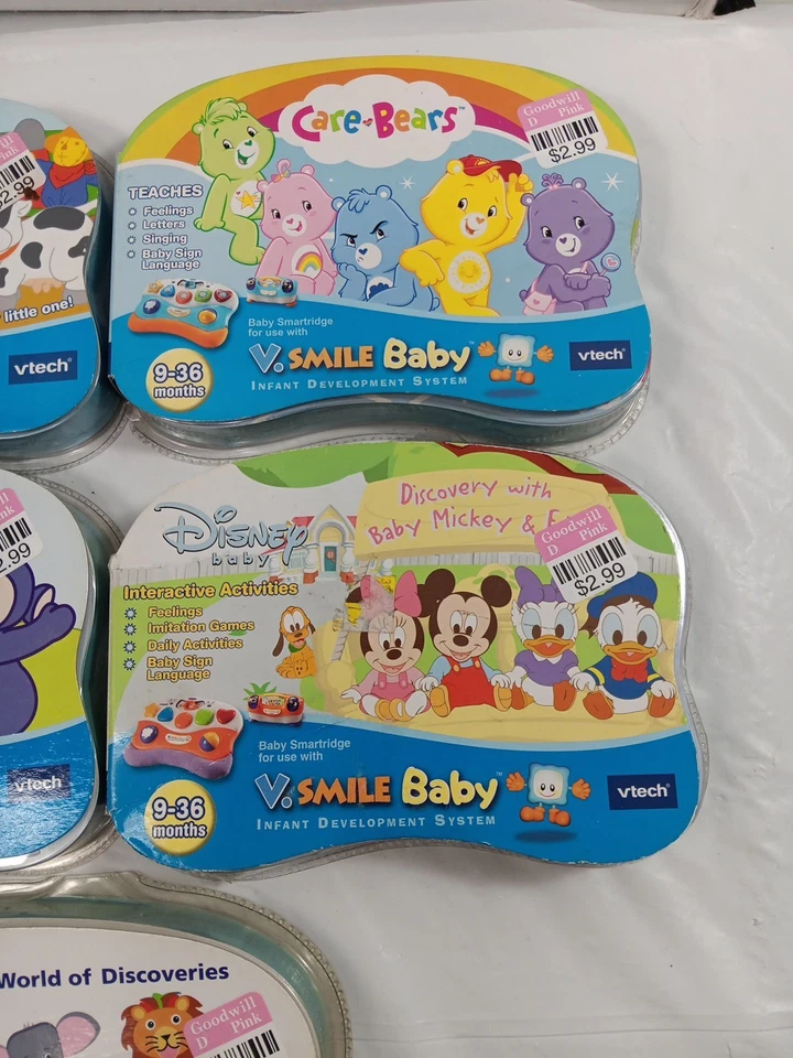Lot Of 5 New Sealed V Smile Baby V tech Baby Einstein Disney Care Bears  - Image 3 of 4