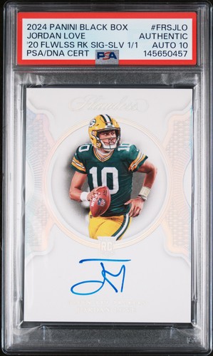 2024 PANINI BLACK BOX #FRSJLO JORDAN LOVE 1/1 PSA AUTHENTIC DNA AUTO 10
