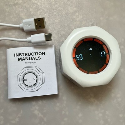Countdown Lern Flip Timer USB C Organizer Kurzzeitmesser Küchentimer Eieruhr Uhr