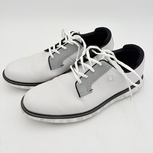 FootJoy FJ Traditions Golf Shoes White, Size 13 Medium
