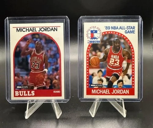 MICHAEL JORDAN 1989 HOOPS BASE #200 AND ALL STAR #21 BASKETBALL CARDS -GET BOTH!