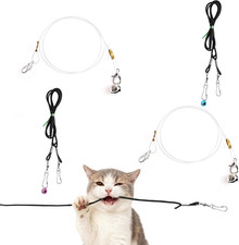 Cat Wand Replacement Strings with Built-In Bells  Lobster Clasps 2 Stretchy Nyl