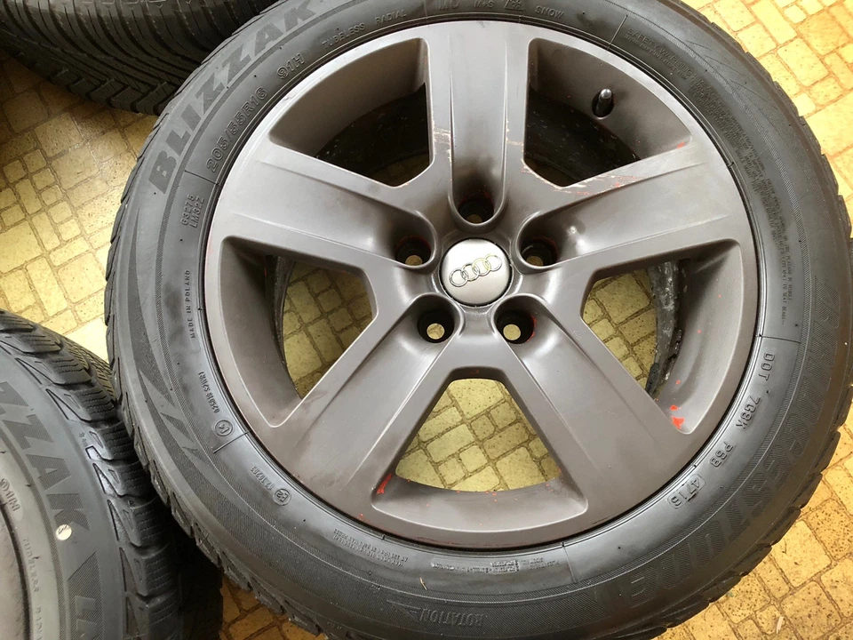 4 x Originale Audi A4 Alufelgen 205/55/R16 91H M+S 7x16 ET42 5/112 8E0601025BC - Bild 4 von 4