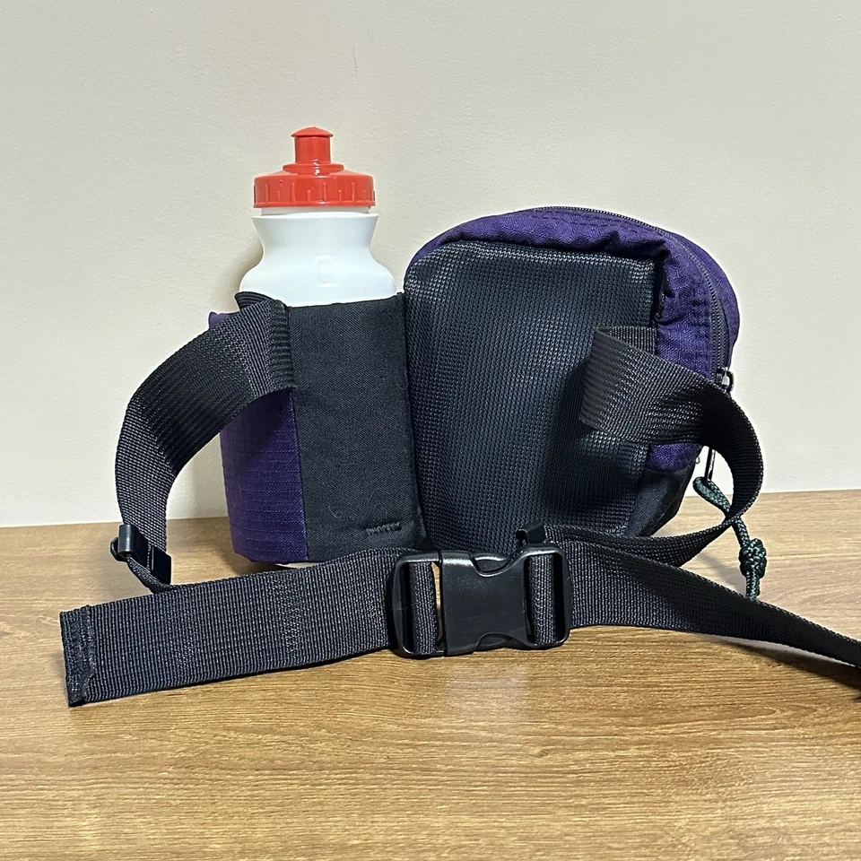Riñonera JanSport vintage pequeña cintura bolsa de cadera con soporte para botella de agua años 90 azteca Foto 3 de 3