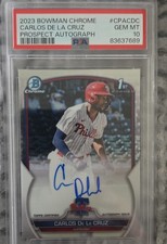 2023 Bowman Chrome - Prospect Autographs Carlos De La Cruz #CPA-CDC (AU, RC)