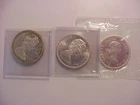 Lot of 3 BU Canada Silver Dollars - 1964 1965 1967