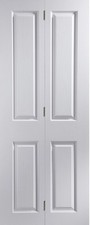 White grained Moulded 4 Panel Internal Bi-Fold Door suit opening 1981×762