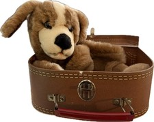Steiff Handpuppe Hund mit Reisekoffer 253638 30cm