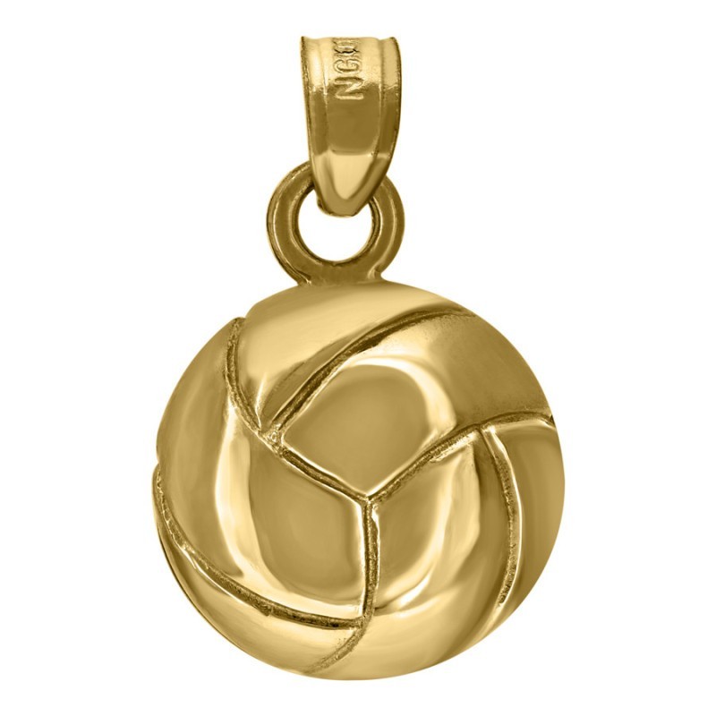 Small Tiny 10k Yellow Gold Football Sports Charm Pendant For Necklace or Chain