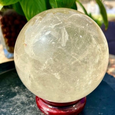 5.5LB Top Natural Citrine Sphere Quartz Crystals Reiki Ball Gems Decorate Gift
