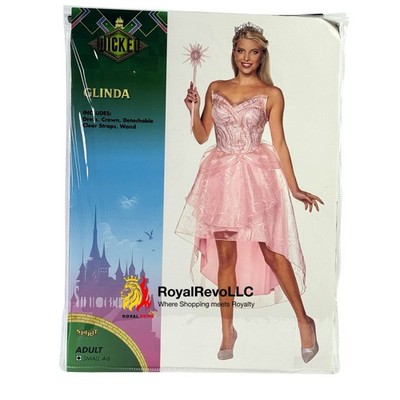 01854009] Spirit Halloween Wicked Adult Short Dress Glinda Costume