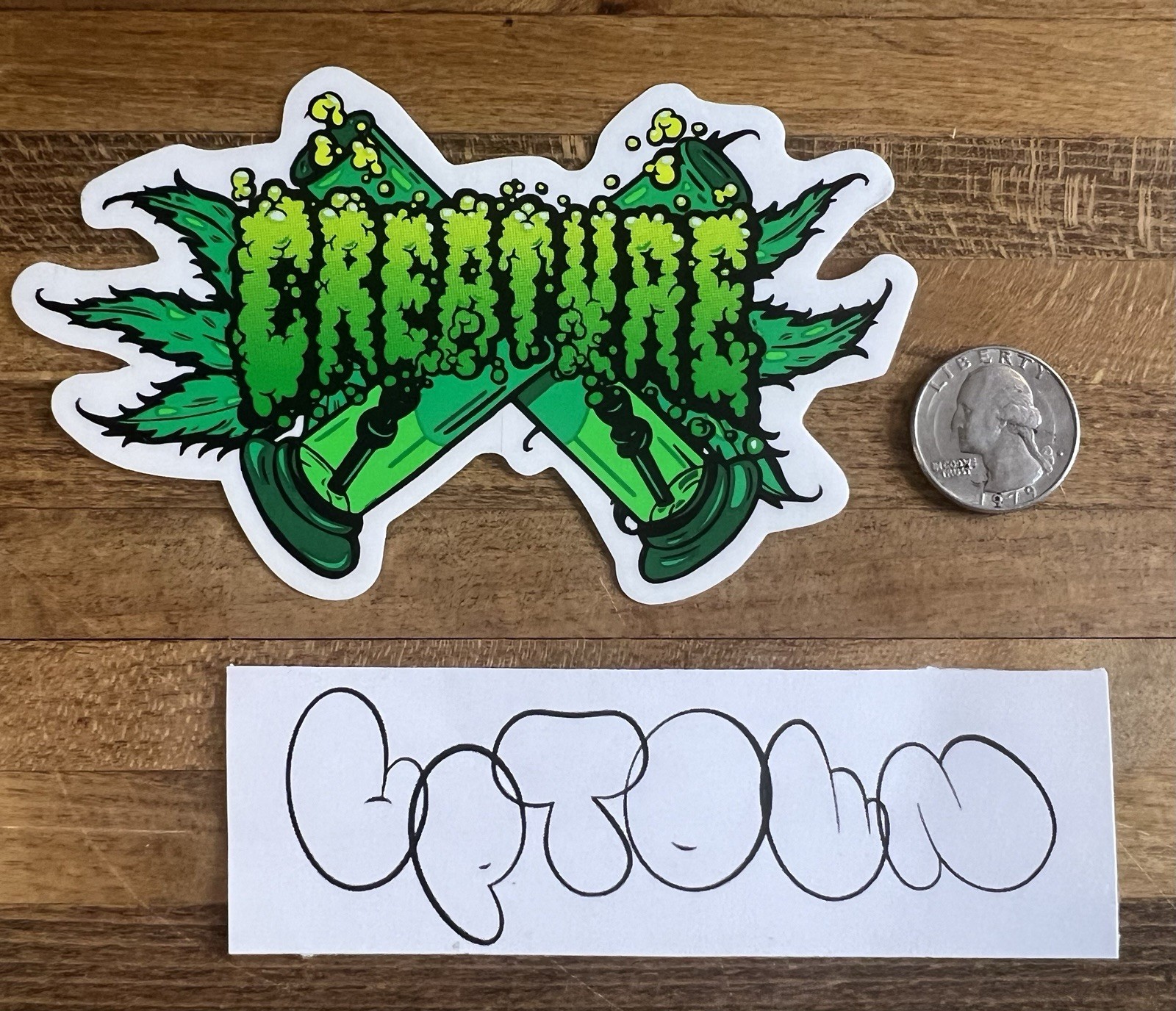 Cross Bongs  Sticker Santa Cruz Independent 420