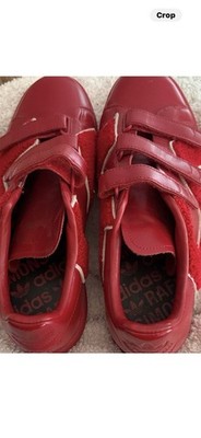 adidas Raf Simons Red Solid Low Top Hook & Loop Men's Athletic Sneaker