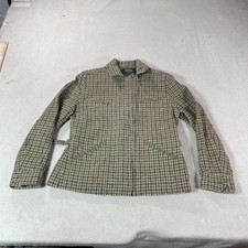 Ralph Lauren Blazer Womens 8 Brown Houndstooth Old Money Preppy Belted Jacket
