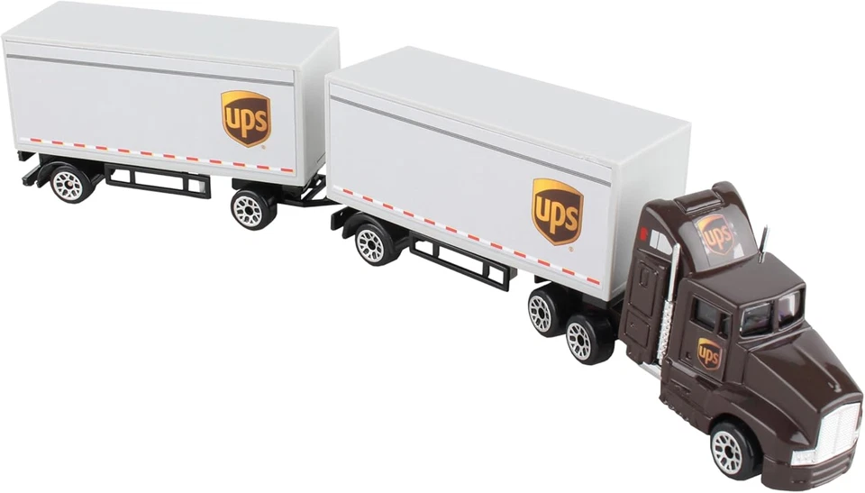 Daron UPS Die Cast Tractor with 2 Trailers - Image 2 of 4