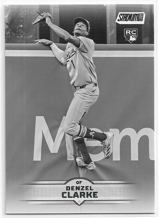 2025 Topps Stadium Club Denzel Clarke #31 Rookie Black & White SP Parallel A's
