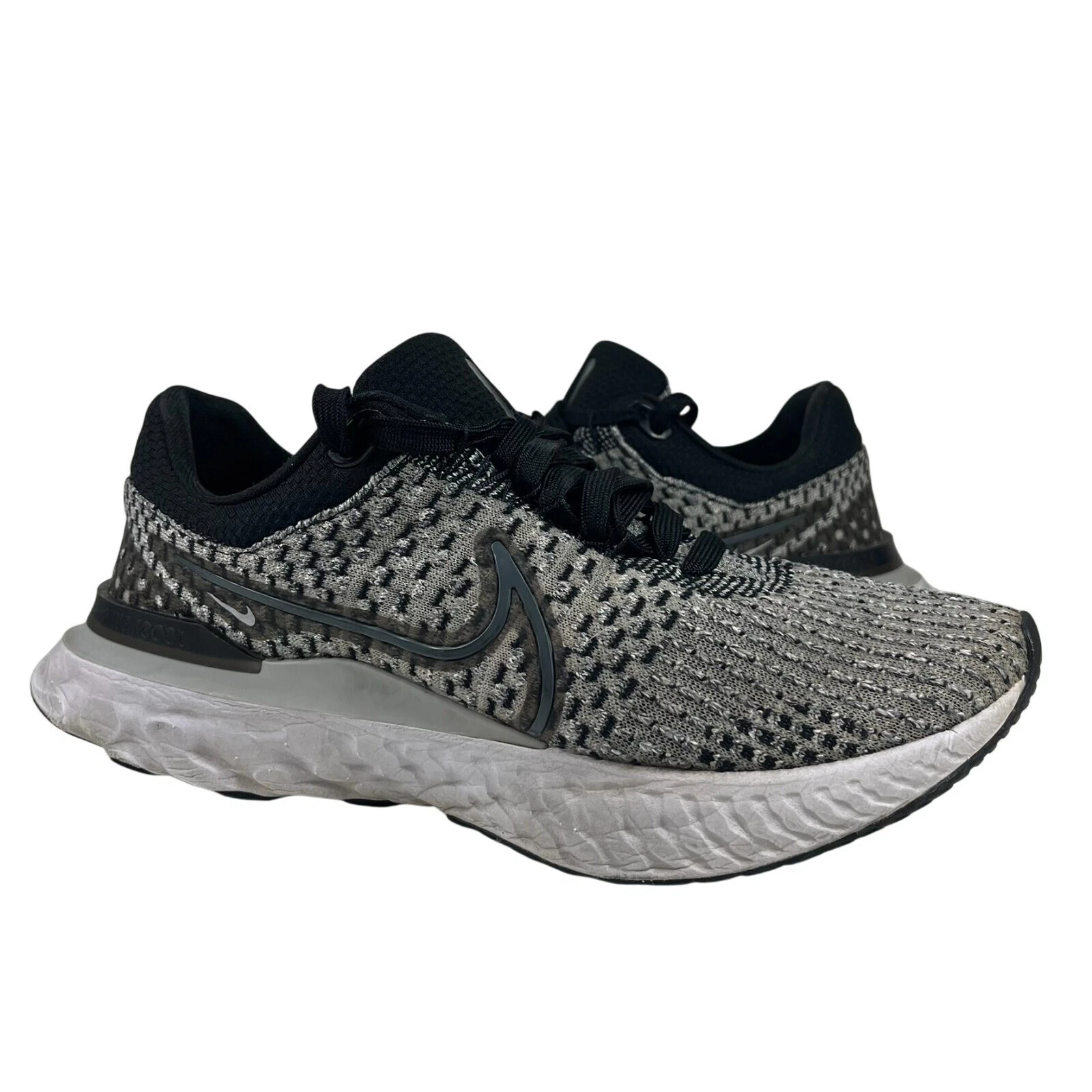 Nike React Infinity Run Flyknit 3 Sneaker Men's 8.5 Running Training Grey Fog