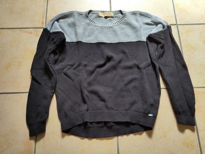 Damen Pullover Strick Strickpullover grau schwarz Farbverlauf Tom Tailor M 38