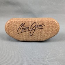 Maui Jim Sunglasses Case Hard Shell Brown Protective Travel Carrier Felt Lined