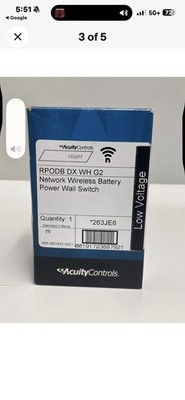 Acuity controlsRPODB DX WH G2263JE6
