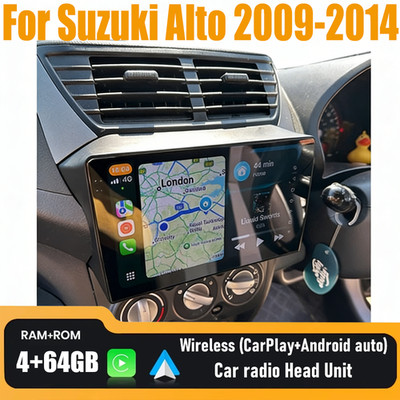 9'' Wireless Carplay Android Auto Head Unit Car Radio For Suzuki Alto 2009-2014
