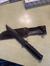 Vietnam Era U.S. Camillus 7" Fighting Knife W/ Leather Sheath VVG