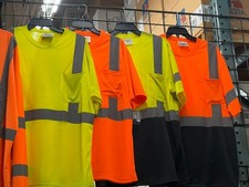 Short Sleeve Safety Shirt for Work, Construction Hi-Visibility Reflective QTY: 5