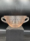 Hazel Atlas Pink Depression Royal Lace Cream Soup Bowl