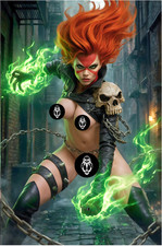 SPAWN (SCORCHED) (NUDE) - DOUBLE SIDED - Deviant Nation Ltd 100 w/CoA