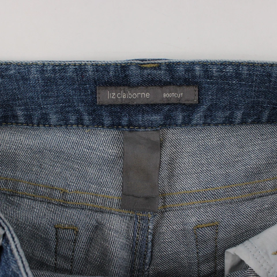 Liz Claiborne Jeans Stretch Délavé Bleu Bootcut Pour Femme Taille 10 - Photo 4/4