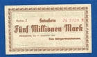 05 227 emergency money city of Pirmasens 5 million Mark, 17.9.1923